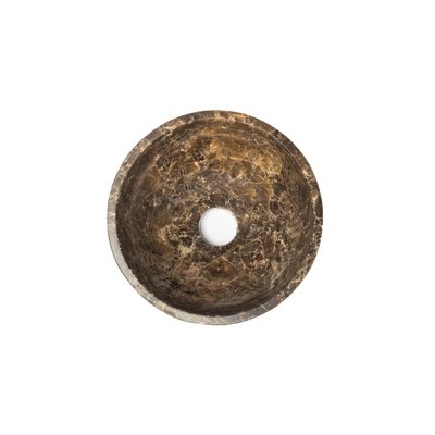 Saniclass Noche Vasque - 21x21x12cm - ronde - pierre naturelle - Dark Emperador