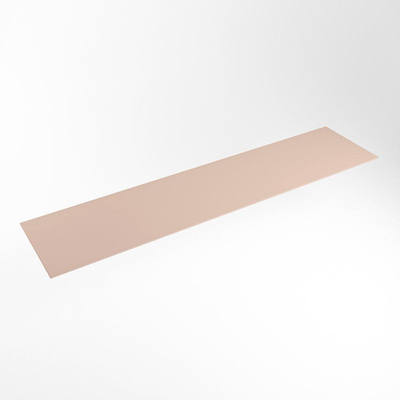 Mondiaz TOP 46 Topblad - 200x46x0.9cm - geschikt voor afdekplaat - Solid surface - Rosee