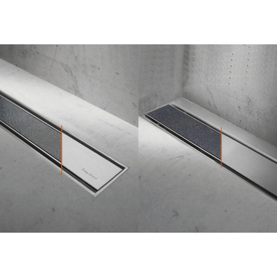 Easy Drain Compact TAF caniveau d’évacuation plaque simple 70cm 50mm avec grille design Zero inox