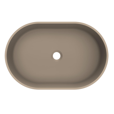 Arcqua Case vasque à poser - ovale - 55x36cm - mat truffe