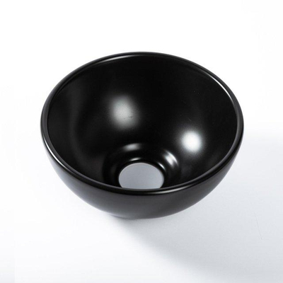 QeramiQ Dely Waskom - 20x20x9cm - rond - keramiek - mat zwart
