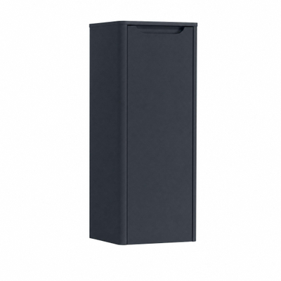 H&R badmeubelen Juice Halfhoge Kast - 40x35x100cm - met ronde hoeken - 1 deur - rechtsdraaiend - dark blue mat