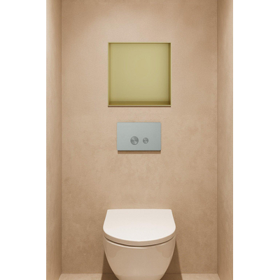 Hotbath &MORE Inbouwbox of inbouwnis - 30x30x10 - frameless - PVD - geborsteld messing (goud)