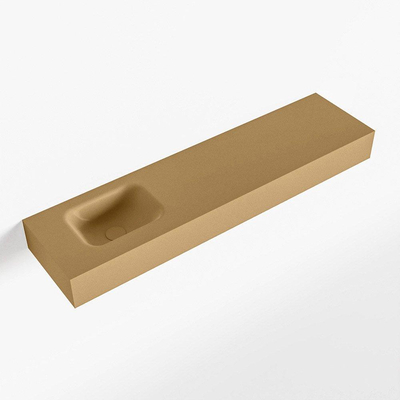Mondiaz LEX Fontein - 120x30x12cm - wasbak Links - zonder kraangaten - solid surface - Oro
