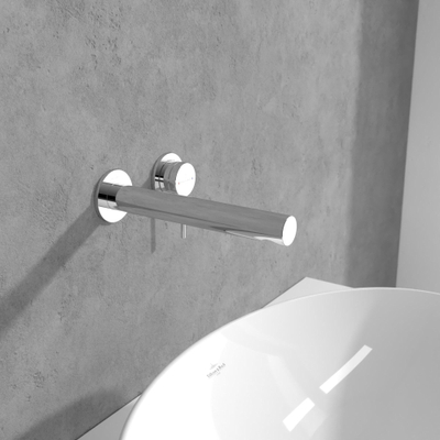 Villeroy & Boch Loop & Friends wastafeluitloop set - wandmontage - hoogglans chroom