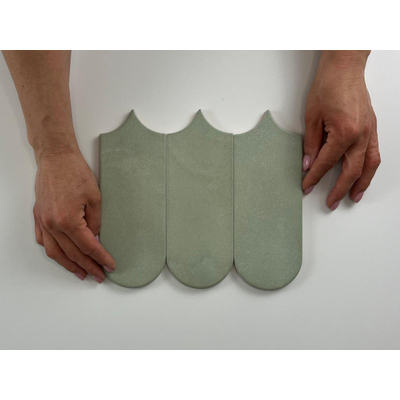SAMPLE Terravito Evarno carreau mural - 8x21.5cm - Sage mat (vert)