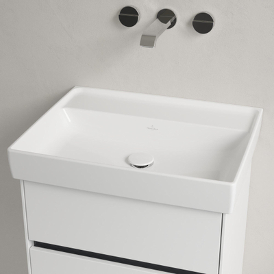 Villeroy & Boch Collaro wastafel - 60x47cm - zonder overloop - zonder kraangat CeramicPlus - White Alpine (glans wit)