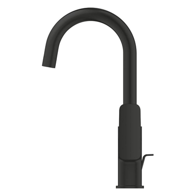 GROHE Cubeo wastafelkraan - l-size - met waste - mat zwart