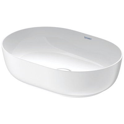 Duravit Luv vasque à poser 50x35cm ovale sans trou de robinetterie sans trop-plein blanc/mat blanc