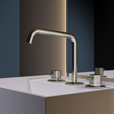 Hotbath Archie Mitigeur de lavabo 3 trous sans bonde IX INOX316