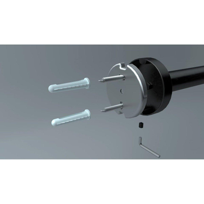 Fortifura Calvi toiletrolhouder/reserverolhouder - zonder klep - rond - PVD - Geborsteld gunmetal (antraciet) OUTLETSTORE