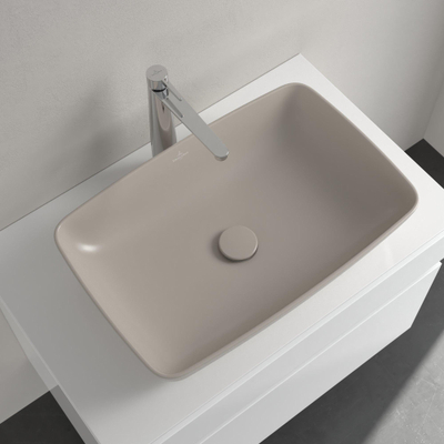 Villeroy & Boch Artis opzetwastafel - 58x38cm - zonder kraangat CeramicPlus - almond (beige)