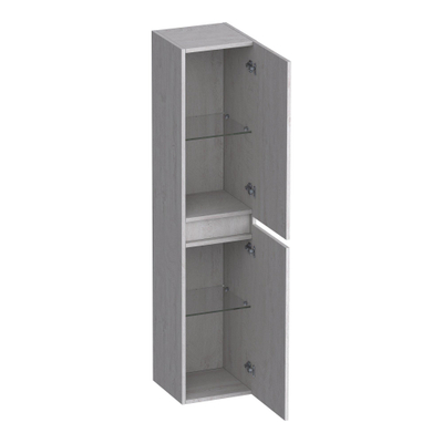 BRAUER Joy Wavy Armoire haute - 160x35x35cm - 1 porte - ouvrant à gauche ou à droite - sans poignée - Forest Seashell