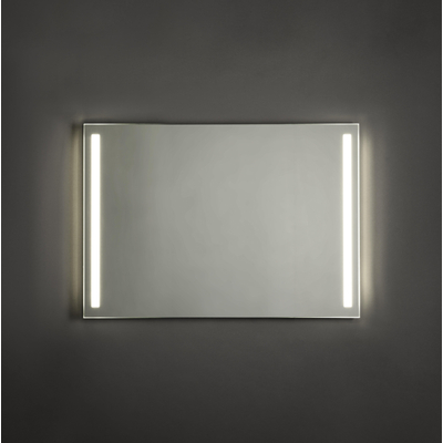 Adema Squared badkamerspiegel 100x70cm met verlichting links en rechts LED en schakelaar OUTLETSTORE
