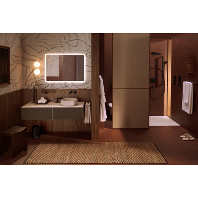 Hansgrohe Xuniva Vasque à poser - 40x40cm - ronde - sans trou de robinet - sans trop-plein - sable beige mat