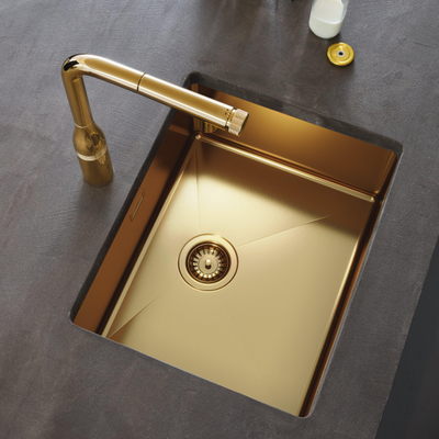 GROHE Essence Keukenkraan - hoog - draaibare/uittrekbare uitloop - cool sunrise glans