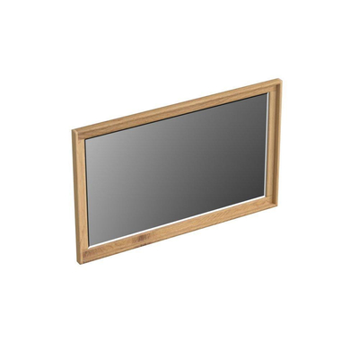 Forzalaqua Reno 2.0 miroir 80x50cm Rectangulaire sans éclairage avec cadre Chêne massif Smoke