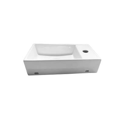 Adema Fuente fonteinset – 41x22x10 cm – keramiek wit glans – kraangat links – chromen kraan