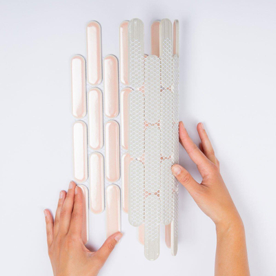 The Mosaic Factory Sevilla mozaïektegel - 30x30cm - 6mm - ovaal - glans pink (roze)