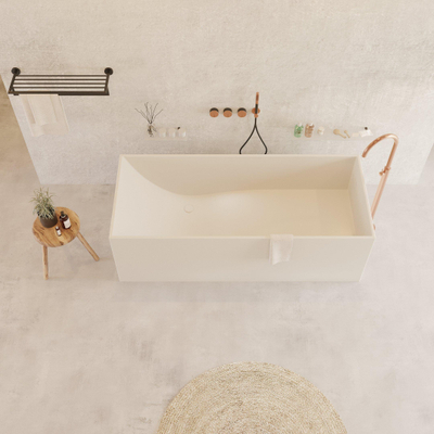 Ideavit Solidstar Baignoire îlot 170x72cm rectangulaire Solid surface blanc