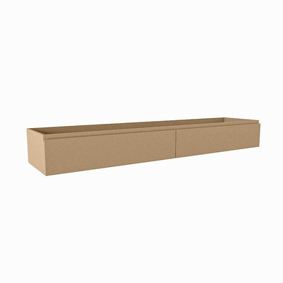 Mondiaz FOGE Meuble sous vasque - 200x45x25cm - 2 tiroirs - softclose - 1 découpe au centre - Oro