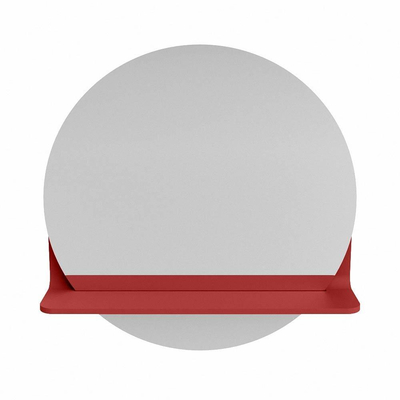 Mondiaz SPOT miroir – Ø 50 cm – avec tablette – Fire (rouge)