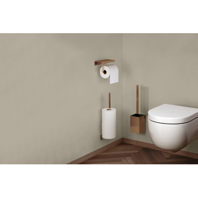 Clou Fold Ensemble brosse de toilette - 35.5cm de hauteur - modèle mural - PVD - bronze brossé