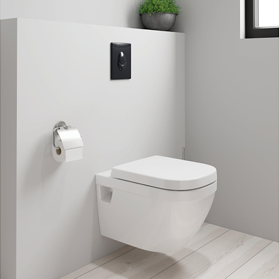 GROHE Start bedieningsplaat - 15.6x19.7cm - dubbele spoeling - glans zwart