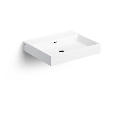 Clou Wash Me lavabo 50x42cm 3 trous de robinet pré-percés aluite Blanc mat