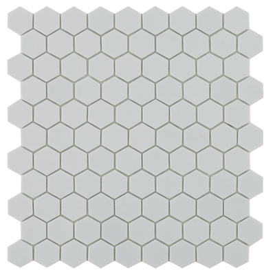By goof mosaïque hexagonale gris clair 29.5x29.5cm carreau de mur mosaïque gris mat
