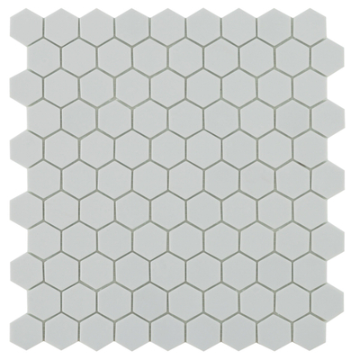 SAMPLE By Goof mosaïque hexagone light grey Carrelage mural mosaïque Mat Gris