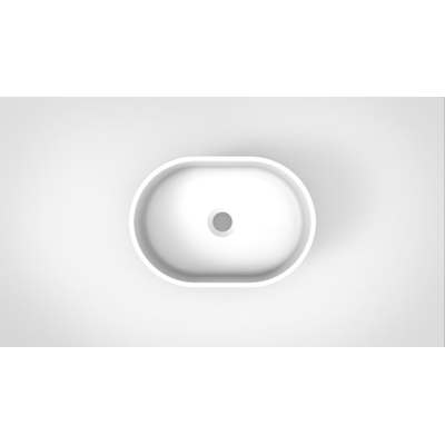 Arcqua Case vasque à poser - 40x28cm - Ovale - Marbre de synthèse Blanc Mat