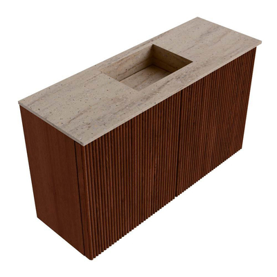 Mondiaz JOYA-DLUX 70cm toiletmeubel - kleur Ruby - Wastafel FAYE positie Midden Zonder kraangat kleur Saba.