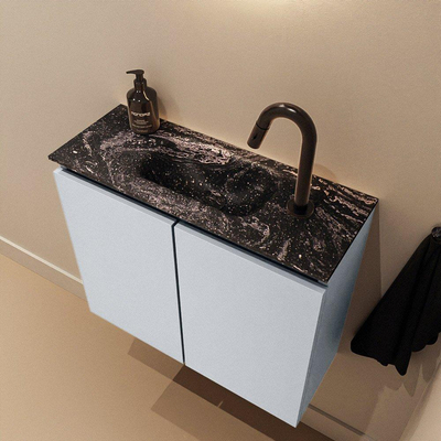 MONDIAZ TURE-DLUX 60cm toiletmeubel Clay. EDEN wastafel Lava positie midden. Met 1 kraangat.