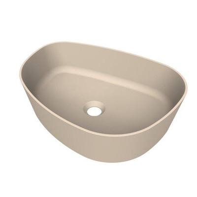 Arcqua Rocker waskom - opbouw - organisch rechts - 50x37cm - mat zand