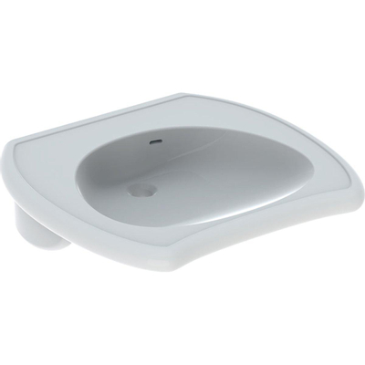 Geberit 300 Comfort Vitalis rolstoelwastafel - 65x60x15cm - zonder kraangat - met overloop - wit