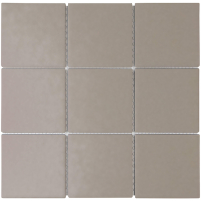 The Mosaic Factory London carreau mosaïque - 30x30cm - carreau mural et de sol - carré - full body - Porcelaine - mat grey (gris)
