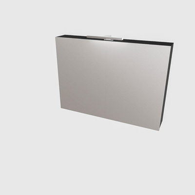 Mondiaz CUBB Armoire de toilette avec miroir - 100x70cm - 2 portes - Urban (Noir)