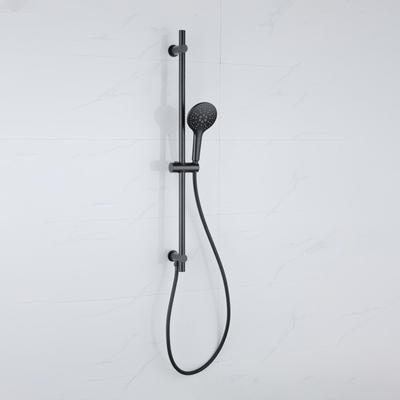 FugaFlow Eccelente Sobrado Barre de coulisse - 90cm - avec coude mural intégré - Mat Noir