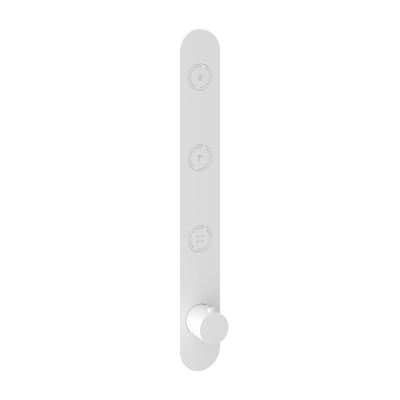 Hotbath Cobber afbouwdeel inbouwthermostaat met 3 pushbuttons verticale plaatsing mat wit