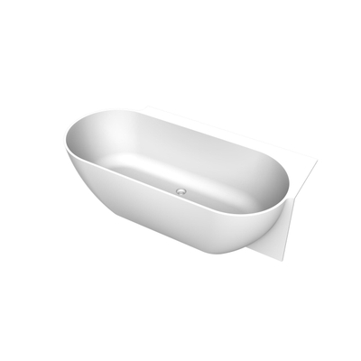 Arcqua Havana Baignoire demi-îlot - 170x80cm - droite - mat blanc