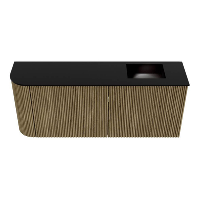 Mondiaz JOYA 101.6cm toiletmeubel - ronding links kleur Dusk - Wastafel FAYE positie Rechts Zonder kraangat kleur Urban.