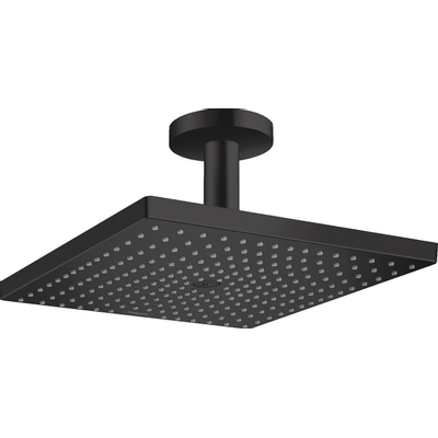 Hansgrohe Raindance E douche de tête - 30x30cm - carré - avec raccord plafond - noir mat