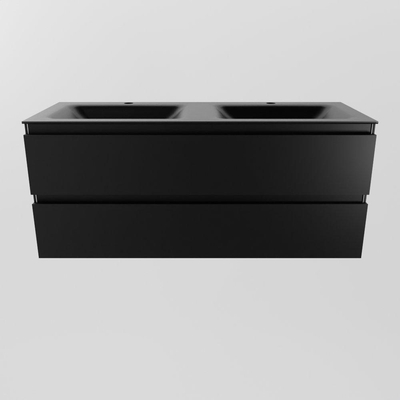 Mondiaz Aivy ensemble de meuble de salle de bains - 120x45x50cm - 2 trous de robinet - 2 vasques urban Solid surface - Gauche et droite - 2 tiroirs - Sans miroir - MDF Urban