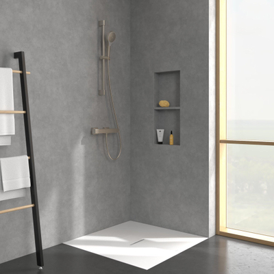 Villeroy & Boch Universal Taps & Fittings Douchethermostaat voor douche Hoekig - Matt Brushed Nickel (RVS)