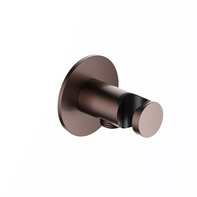 Hotbath ACE Ensemble de douche à effet pluie - robinet encastré - thermostatique - pomme de douche de 30 cm - douchette à main - cuivre brossé PVD