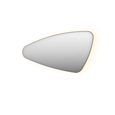 INK SP23 Miroir - 120x4x70cm - LED en bas et en haut changement de couleur - dimmable - organique - dans un cadre en acier - à gauche aluminium cuivre brossé