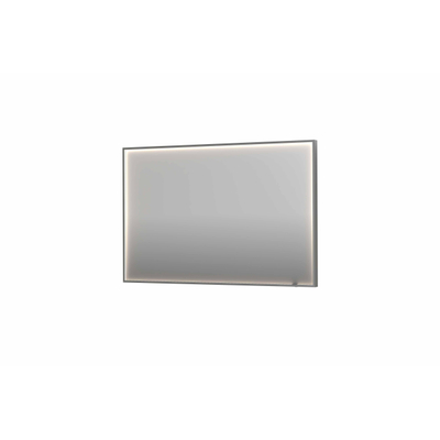 INK SP19 miroir - 120x4x80cm rectangulaire dans cadre en acier incl dir LED - chauffage - changement de couleur - dimmable et interrupteur - inox brossé