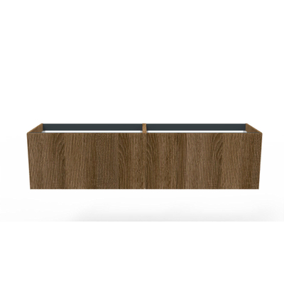 Arcqua Ridge Meuble sous lavabo - 90x45.5x45cm - 1 tiroir - push to open - mdf plaqué - chêne café