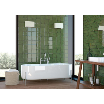 ÉCHANTILLON Terravito Dalmira carreau mural - 7,5x30cm - 8,6mm - Rectangle - Vert brillant